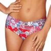Sea Level Aztec Rose Mid Bikini Pant Red