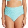 Sea Level Positano Stripe High Waist Pant Aqua