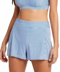 Sea Level Positano Stripe Panelled Swim Short Azure