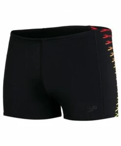 Speedo Mens Tech Panel Aquashort Black/Orange