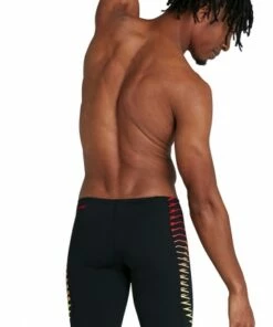 Speedo Mens Tech Panel Jammer Black/Orange -Cheap Swimweargalore Store sp04512g183.937 speedo mens tech panel jammer3