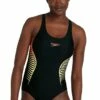 Speedo Placement Muscleback One Piece Black/Orange