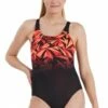 Speedo Hyperboom Placement Muscleback One Piece Black/Red