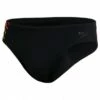 Speedo Mens Tech Panel 7cm Brief Black/Orange