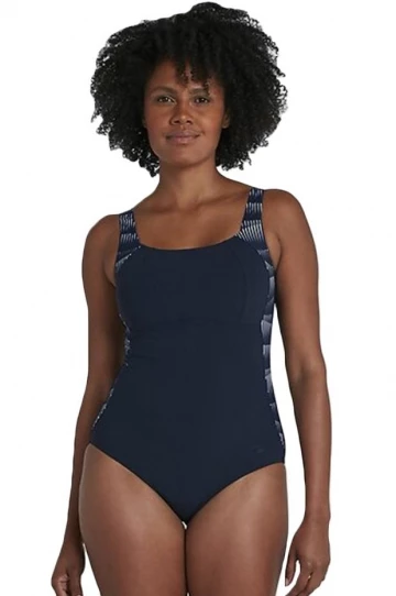 Speedo Luna Lustre One Piece Navy 1 Speedo Luna Lustre One Piece Navy