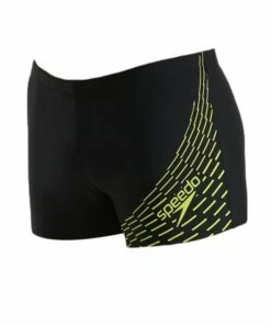 Speedo Mens Medley Logo Aquashort Black/Lime