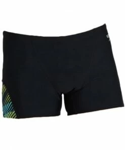 Speedo Mens Allover V Cut Aquashort Black