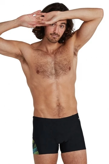 Speedo Mens Allover V Cut Aquashort Black 2 Speedo Mens Allover V Cut Aquashort Black - Image 2