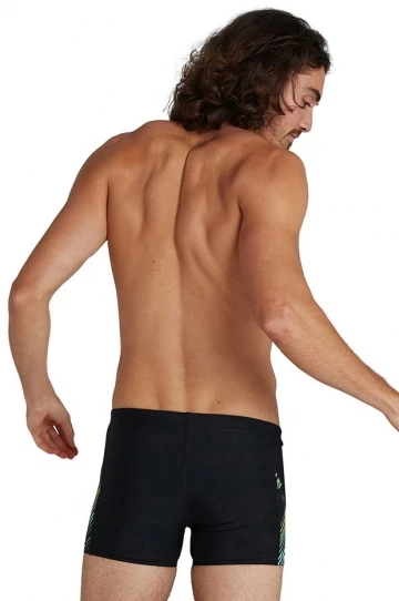 Speedo Mens Allover V Cut Aquashort Black 3 Speedo Mens Allover V Cut Aquashort Black - Image 3