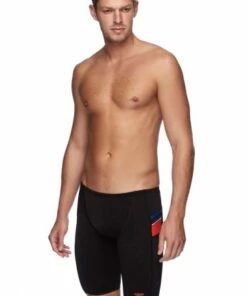 Speedo Mens Macca Jammer Black/Red -Cheap Swimweargalore Store sp1204c7977.925 speedo mens macca jammer on body