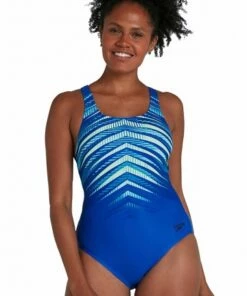 Speedo Digital Placement Medalist One Piece Blue