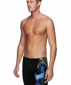 Speedo Mens Reflex Jammer Black/Royal -Cheap Swimweargalore Store sp1226g7959.985 speedo mens reflex jammer on body