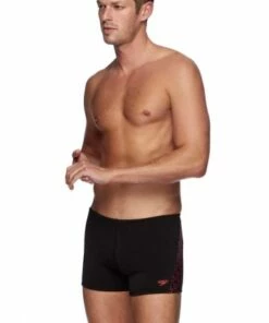 Speedo Mens Boomstar Aquashort Black/Red -Cheap Swimweargalore Store sp1228g7969.925 speedo mens boomstar aquashort on body