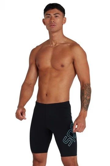 Speedo Mens Boom Logo Placement Jammer Black 2 Speedo Mens Boom Logo Placement Jammer Black - Image 2