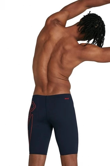Speedo Mens Boom Logo Placement Jammer Navy 3 Speedo Mens Boom Logo Placement Jammer Navy - Image 3
