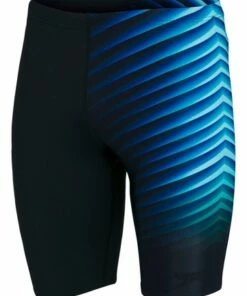 Speedo Mens Placement Jammer Black/Blue