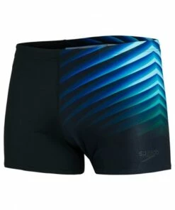 Speedo Mens Placement Aquashort Black/Blue