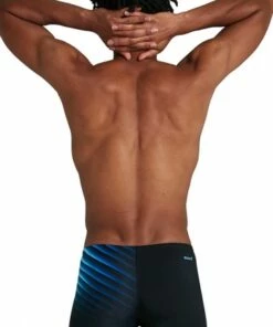 Speedo Mens Placement Aquashort Black/Blue -Cheap Swimweargalore Store sp12424f888.962 speedo mens placement aquashort2