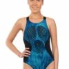 Speedo Pro Printed One Piece Black/Blue