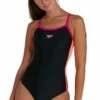 Speedo Dive Thinstrap Muscleback One Piece Black/Pink