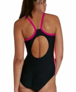 Speedo Dive Thinstrap Muscleback One Piece Black/Pink -Cheap Swimweargalore Store sp12912g548.925 speedo dive thinstrap muscleback one piece1