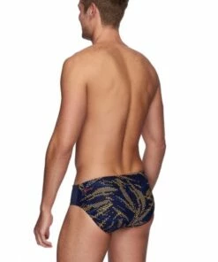 Speedo Mens Java Brief Navy/Orange -Cheap Swimweargalore Store sp12p677972.983 speedo mens java brief on body back