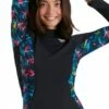 Speedo Printed Long Sleeve Rash Top Black