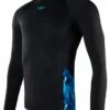 Speedo Mens Splice Printed Suntop Black/Blue