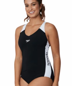 Speedo Splice Action Back One Piece Black