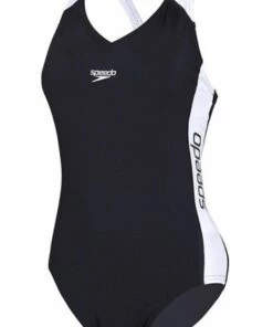 Speedo Splice Action Back One Piece Black -Cheap Swimweargalore Store sp133083503.001 splice actionback op 1 2 1