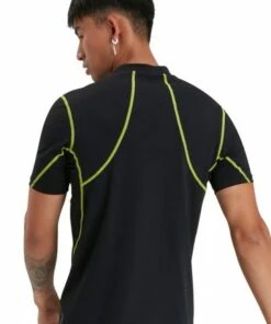Speedo Mens Tech Sun Top Black/Lime -Cheap Swimweargalore Store sp13495g604.986 speedo mens tech sun top2