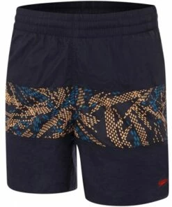 Speedo Mens Java Classic Panel Watershort Navy/Orange