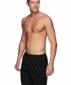 Speedo Mens Baxter Watershort Black -Cheap Swimweargalore Store sp1546a0001.001 speedo mens baxter watershort on body front