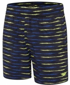 Speedo Mens Chalk Stripe Watershort Navy/Lime