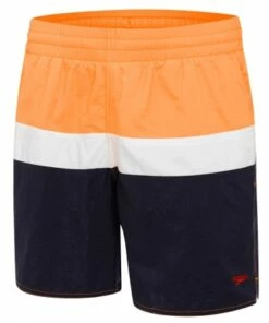 Speedo Mens Split Logo Watershort Navy/Orange
