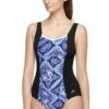 Speedo Scene Contour Scoopback One Piece Black/Indigo