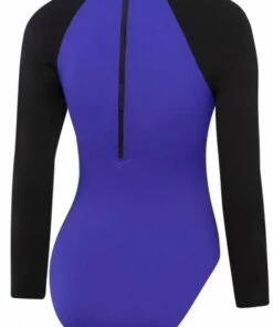 Speedo Geo Slice Sunsuit Black/Blue -Cheap Swimweargalore Store sp7707h8065.962 speedo geo slice sunsuit back