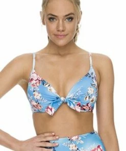 Sunseeker Portabello D Moulded Push Up Bra Blue -Cheap Swimweargalore Store ss11710d 2