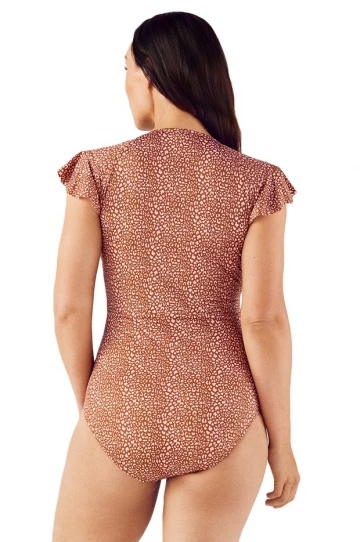 Sunsoaked Gatta Janie Zip Front Sunsuit Blush 2 Sunsoaked Gatta Janie Zip Front Sunsuit Blush - Image 2