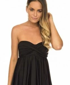 Sunseeker Basix Empire Tankini Separate Black -Cheap Swimweargalore Store sun10501 empire bandeau tankini 1 1