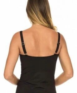 Sunseeker Basix Cross Front D Cup Tankini Separate Black -Cheap Swimweargalore Store sun10609d dcup tankini 1