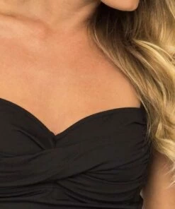 Sunseeker Basix Cross Front D Cup Tankini Separate Black -Cheap Swimweargalore Store sun10609d dcup tankini 3