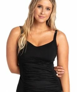 Sunseeker Basix DD/E Cup Ruched Tankini Separate Black