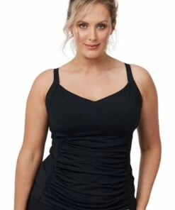 Sunseeker Basix DD/E Cup Ruched Tankini Separate Black 6 Sunseeker Basix DD/E Cup Ruched Tankini Separate Black -Cheap Swimweargalore Store sun10766dde sunseeker basix dd e cup ruched tankini separate front