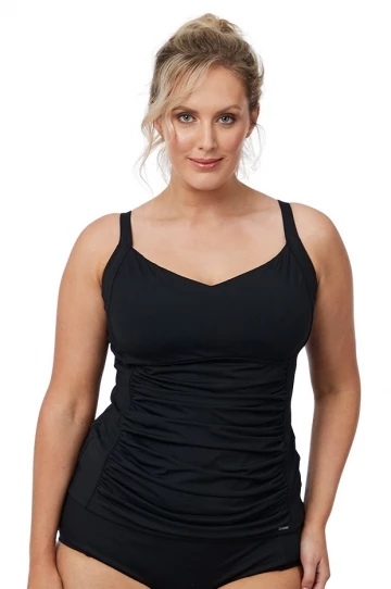 Sunseeker Basix DD/E Cup Ruched Tankini Separate Black 3 Sunseeker Basix DD/E Cup Ruched Tankini Separate Black - Image 3