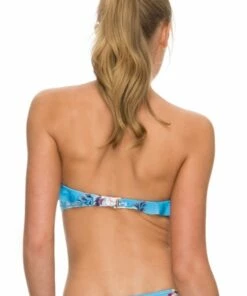 Sunseeker Portabello Ruffle Bandeau Blue -Cheap Swimweargalore Store sun11651 sunseeker portabello ruffle bandeau cadet back