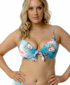 Sunseeker Portabello D Moulded Push Up Bra Blue