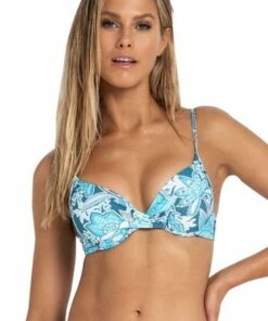 Sunseeker Somerville Wrap Push Up Bra Blue