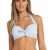 Sunseeker Sail Gathered D Cup Halter Bra Blue