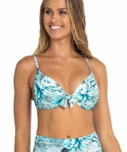 Sunseeker Kala D Cup Moulded Push Up Bra Denim